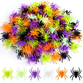 GZTINGI Halloween Decorations, 60 Pcs Plastic Spiders Small Plastic Spiders