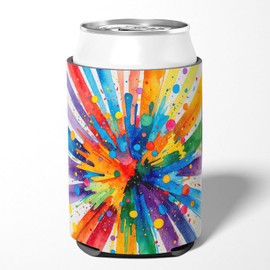 Caroline's Treasures Gay Pride Joy as Resistance Can or Bottle Hugger Cooler Washable Drink Sleeve Collapsible Beverage Insulated Holder, Can Hugger, Multicolor