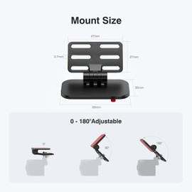 PRUVEEO Rear Camera Mount,Rearview Camera Holder Rear Window Bracket for Most Rear Camera Dash Cam D90-4CH/D90-4CH-MINI/J12