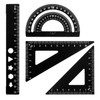 4 Pieces Aluminium Alloy Ruler Set, Metal Architect Scale Ruler