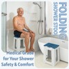 Folding Shower Chair for Inside Shower - 17.7" Heighten Non-Slip