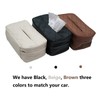 Qirc PU Leather Car Tissue Holder, Car Back Seat Headrest,