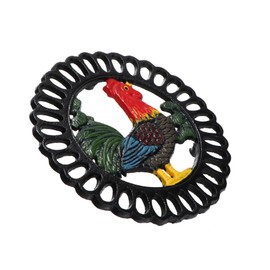 Ciieeo 1pc Creative Rooster Heat Insulation Pad Skid Tableware Mat for Home Decorative Craft Essential Kitchen Gadget Dining Hall Accessory