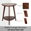 FANTERSI Wood Side Table, Small End Table with Storage Shelf,