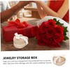Baluue Heart Shaped Ring Storage Box Durable Jewelry Packing Case