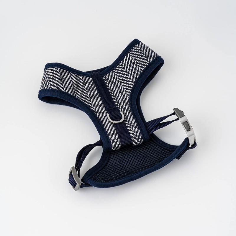 HUGO & HUDSON Tweed Dog Harness No Pull Adjustable Rear