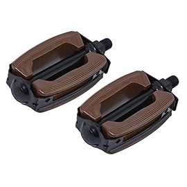 Lowrider Krate Rubber Pedals 1/2" Brown and Black. Works on 1 Piece cranks. Sold as a Pair. Bike Part for Cruiser, BMX, Trike, Bicycle Parts