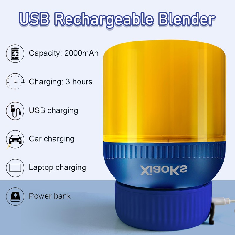 Xiaoks Portable Blender Personal Blenders for Shakes and Smoothies with