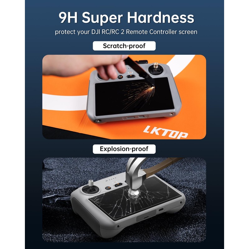 LKTOP 3 Pack Screen Protector for DJI RC Controller Accessories,