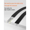 DGLILUAN 16.4FT Recessed Flexible LED Diffuser Channel, Silicone Black Bendable
