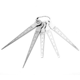 Taper Gage Set 10mm Stainless Steel Taper Welding Gauge Gage Test Hole Inspection Tool Rulers for Cylindrical Bores Measurement