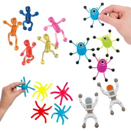Fun Express Bulk 96 Pieces Wall Crawler Multicolor Toy Assortment