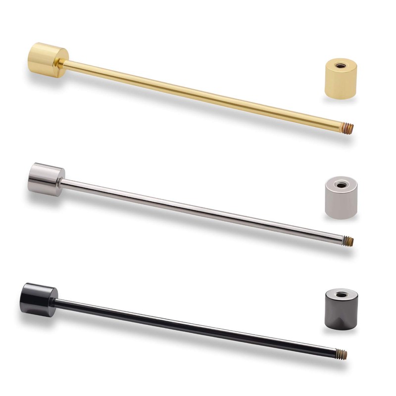 3PCS Men's Brass Collar Bar Tie Necktie Pins Clasp Shirt