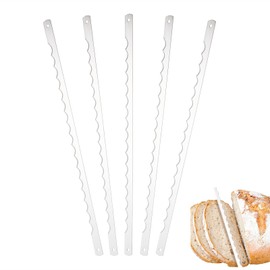 MAGICLULU 5Pcs Bread Knife Blades Serrated Bread Blade Stainless Steel for Cutter 0.4 x 10.8Inch