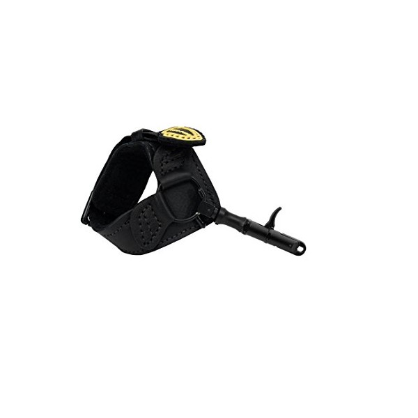 TruFire Edge Buckle Foldback Adjustable Archery Compound Bow Release - Black Wrist Strap with Foldback Design
