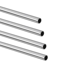 Tynulox 5/16" OD 304 Stainless Steel Tube, Thickened Pipe Wall & Weldable Tubing, Round Metal Pipe Industrial Straight Tube 12 inch Length (4 Pcs)