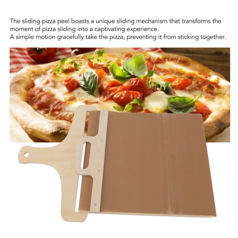 Sliding Pizza Peel with Handle Dishwasherable Easy to Clean Non