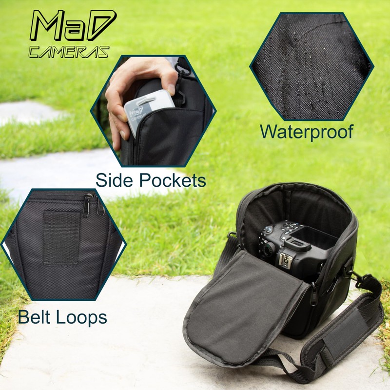 MaD Cameras Padded Camera Shoulder Carry Bag for Digital SLR