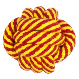 Fancy Pets Juguete Bola de Cuerda para Perro Pequeño 8 cm - Material Resistente para Masticar y Jugar