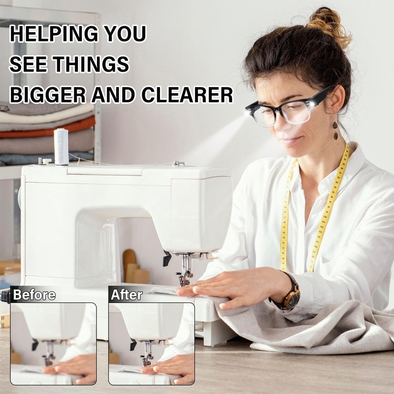 Magnifying Glasses with Light Reading Glasses Bright LED Readers with