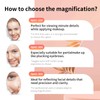 Suupvaor Magnifying Mirror 10X with Suction Cups, 6inch Travel 10X