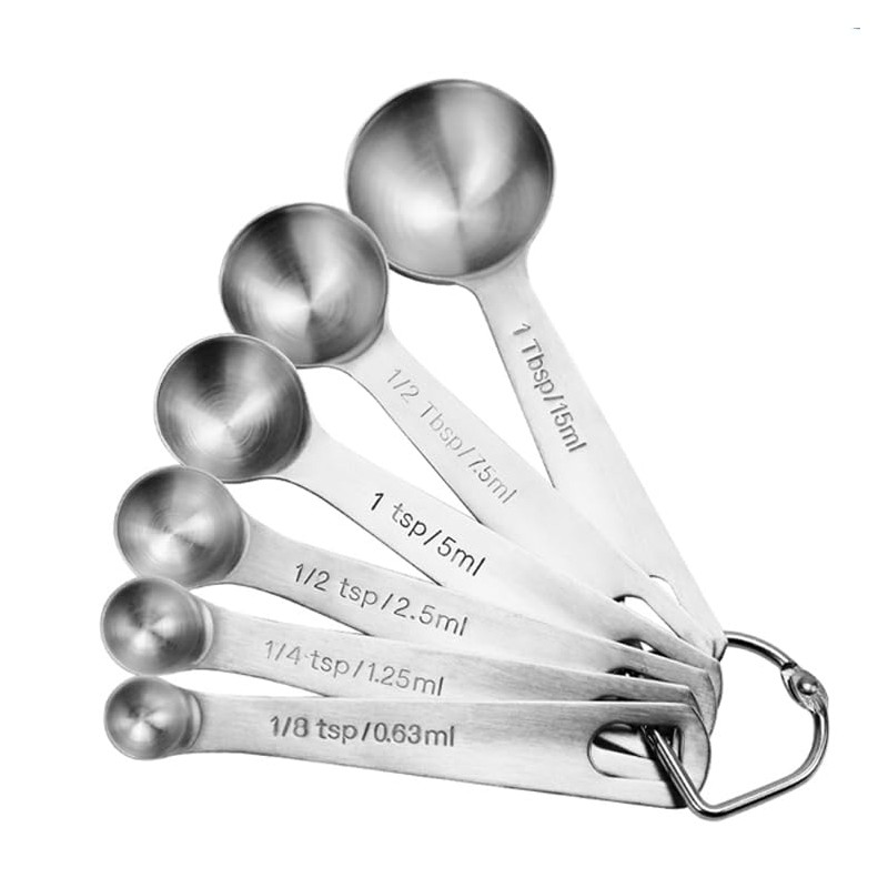 HEXPAN Heavy Duty 304 Metal Stainless Steel Measuring Cups &