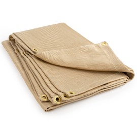 YESWELDER Heavy Duty Fiberglass Welding Blanket, 4 x 6ft Fireproof Insulation Blanket, 1/3”(8mm) Thickened Weld Cover with Grommets, Thermal Resistant Insulation Welding Curtain Mat Grill