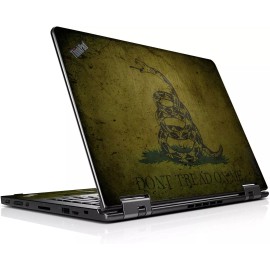 LidStyles Printed Laptop Skin Protector Decal IBM / Lenovo Yoga 260 - Don't Tread On Me Green