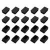 METALLIXITY Rectangle End Caps (30 x 20mm) 24Pcs, Plastic Rectangle