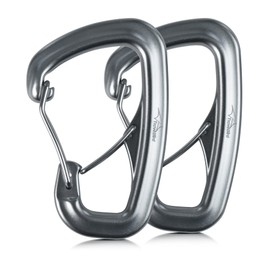 Travel Bird Ultra Light Carabiner 8KN High Load Capacity Aluminum Alloy Carabiner Double Door D-Shaped Key Holder Suitable for Camping, Hammock, Hiking, Backpacking, Dog Leading