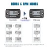 Runleader Digital Self Powered Tach/Hour Meter,Maintenance Interval Time,RPM Alert for