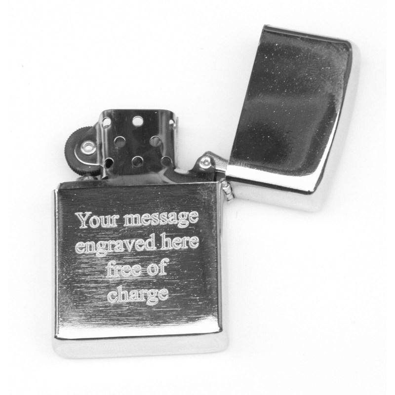 Motorbike 2 Petrol Lighter Windproof with Free Engraving Gift 245