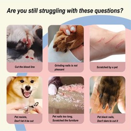 Linglance New Dog Nail Trimmers,2-in-1 Dog Nail Grinder & Clipper,Ultra-Quiet,USB Rechargeable, with Multiple Sanding Ports and Splash Guard, LED Light,for Small, Medium,Large Dogs & Cats (White)