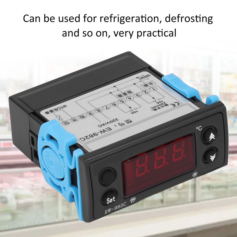 Temperature Controller Defrosting Cooling Thermostat Digital Display AC for Cooler