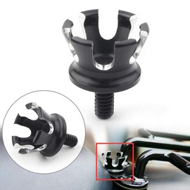 GZYF Motorcycle Crown Style Rear Seat Bolt Screw for Harley for Softail FLST FXST, Dyna FXD, Touring FLHT FLHR FLHX FLTR, for Sportster 883 1200 1996-UP, Black & White