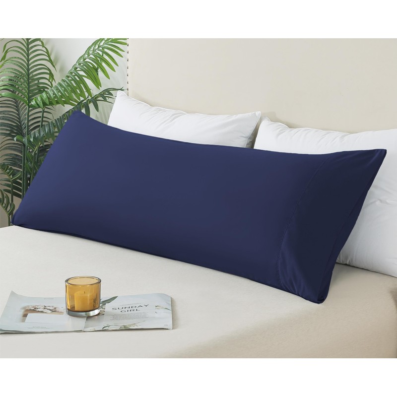 WhatsBedding Body Pillow Cover, Ultra Soft Microfiber Pillowcases, Breathable Long