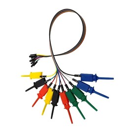 Switian Logic Analyzer Test Hook Clip Grabber Jumper Wires & Interface Pins SOIC IC Test Hook Clip Jumper for Precision Circuit Testing / Power Supply Testing 30 cm Pack of 10