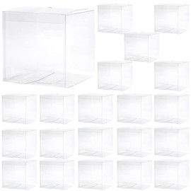 Sweet Plus Gift Box Transparent Plastic Case PVC Folding Box Gift Display (4cm / 60pcs)