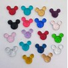 MajorCrafts® 50pcs Mixed Colours 14mm Flat Back Kawaii Resin Mouse