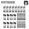 Unbranded 48-Pieces Stainless Steel Flatware Set with Steak Knives -