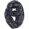 Navy Blue Two-Tone Knit Soft Infinity Scarf
