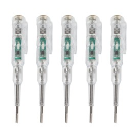 Voltage Tester, 5 Pcs Electrical Tester Pen Circuit Tester Tool with Bright LED Light, 70 to 250V Inductive Voltage Detector Pen with Pen Clip Design