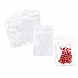 100Pcs Clear Resealable Packaging Bags for Small Business Supplies, Cute Small Transparent Candy Bags Plastic Sample Baggies for Lip Gloss Soap Party Food Storage Coffee Sample Packaging (3.3x5inch)