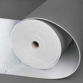 Yun-aeon Textured Peel and Stick Thick Wallpaper Dark Gray Foam Cotton Wallpaper - 17.3"x 78.7"（9.47sq ft） Self-Adhesive Waterproof Vinyl Removable Wall Paper for Wall Decor Bedroom