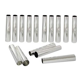 rukauf Foam Roll Moulds Set 11.3 cm - Traditional Baking Mould Iridescent Curl Shape Tubes Piping Nozzles Cream Rolls (15)