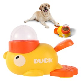 Unbranded Duck Dog Food Treat Dispenser, 2-in-1 Interactive Dog Puzzle Toy &Slow Feeder GN