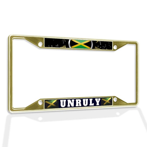 Fastasticdeals Metal Insert License Plate Frame Unruly Jamaican Jamaica A