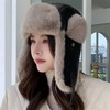 GIBZ Aviator Hat for Women Plush Winter Hat with Ear