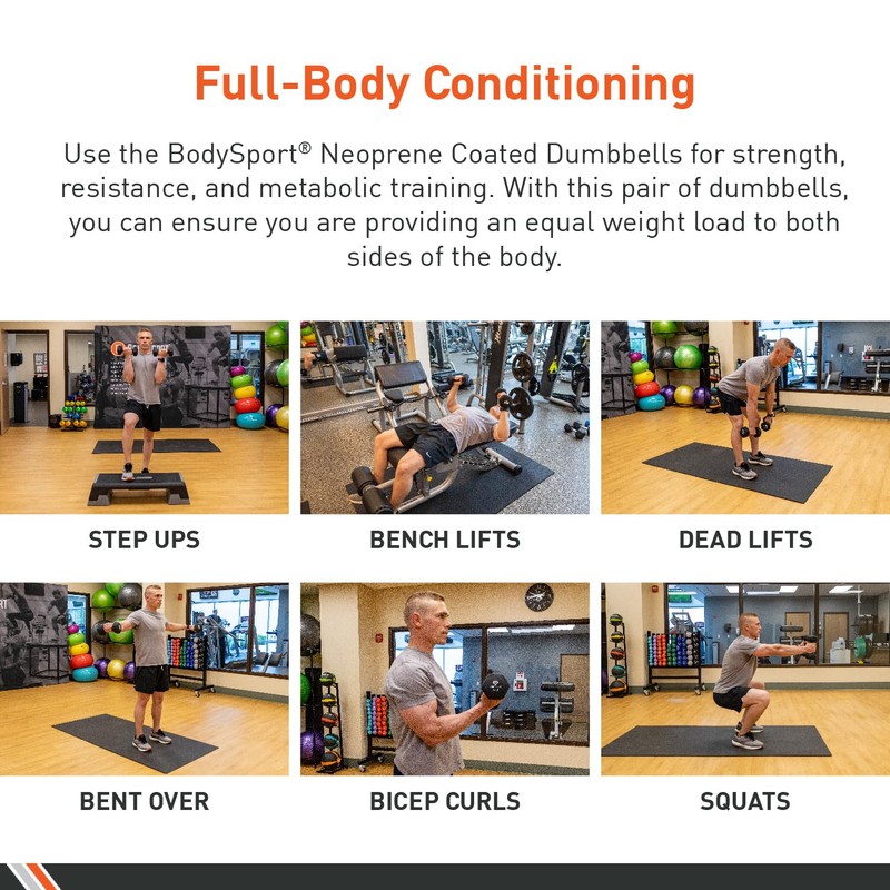 Body Sport Neoprene Dumbbell, 1-Pound