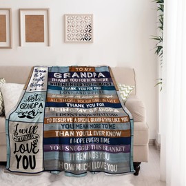 Ekpvgit Fathers Day Grandpa Gifts Blanket 50"x60", Gifts for Grandpa, Grandpa Birthday Gifts, Best Grandpa Gifts from Grandkids/Granddaughter/Grandson, Good Gifts for Grandpa, Grandpa